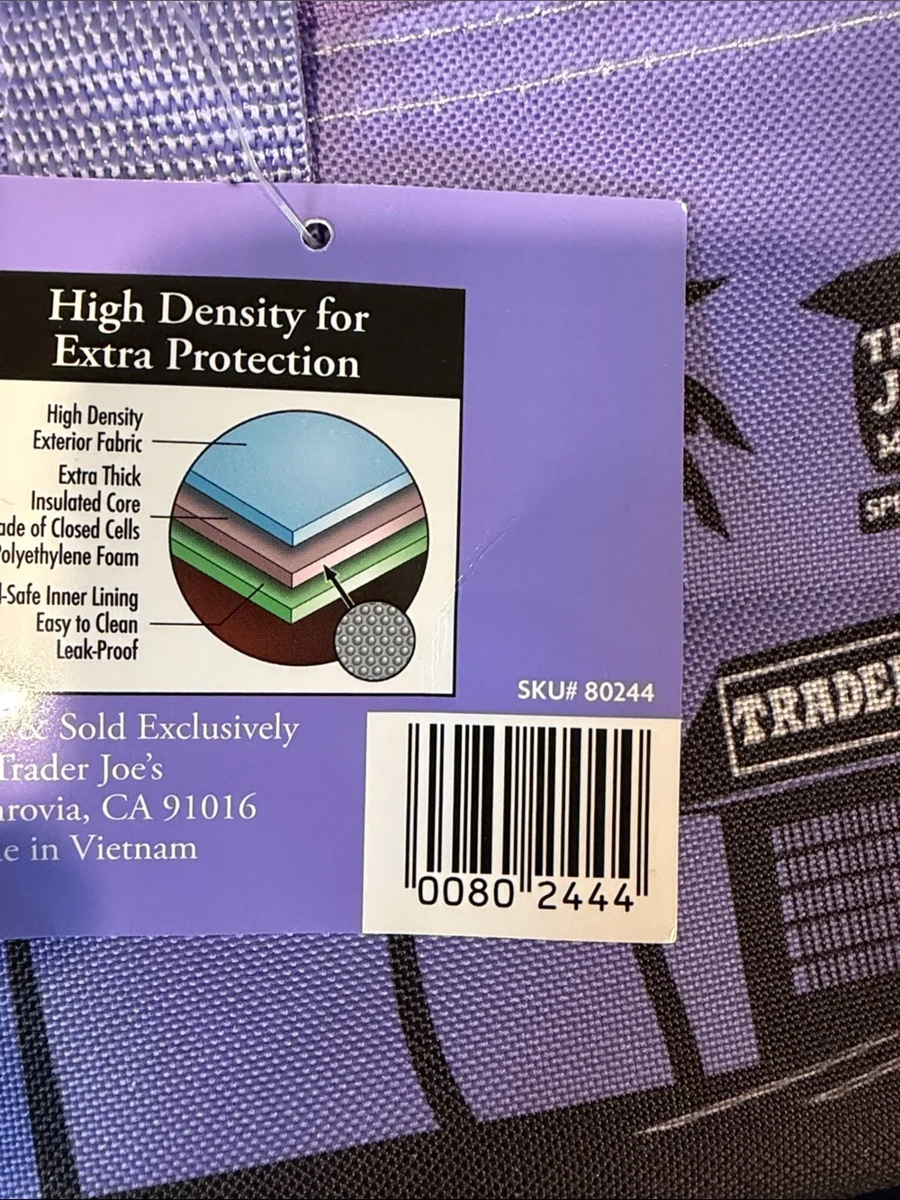 NWT Trader Joe's Purple Mini Insulated Bag